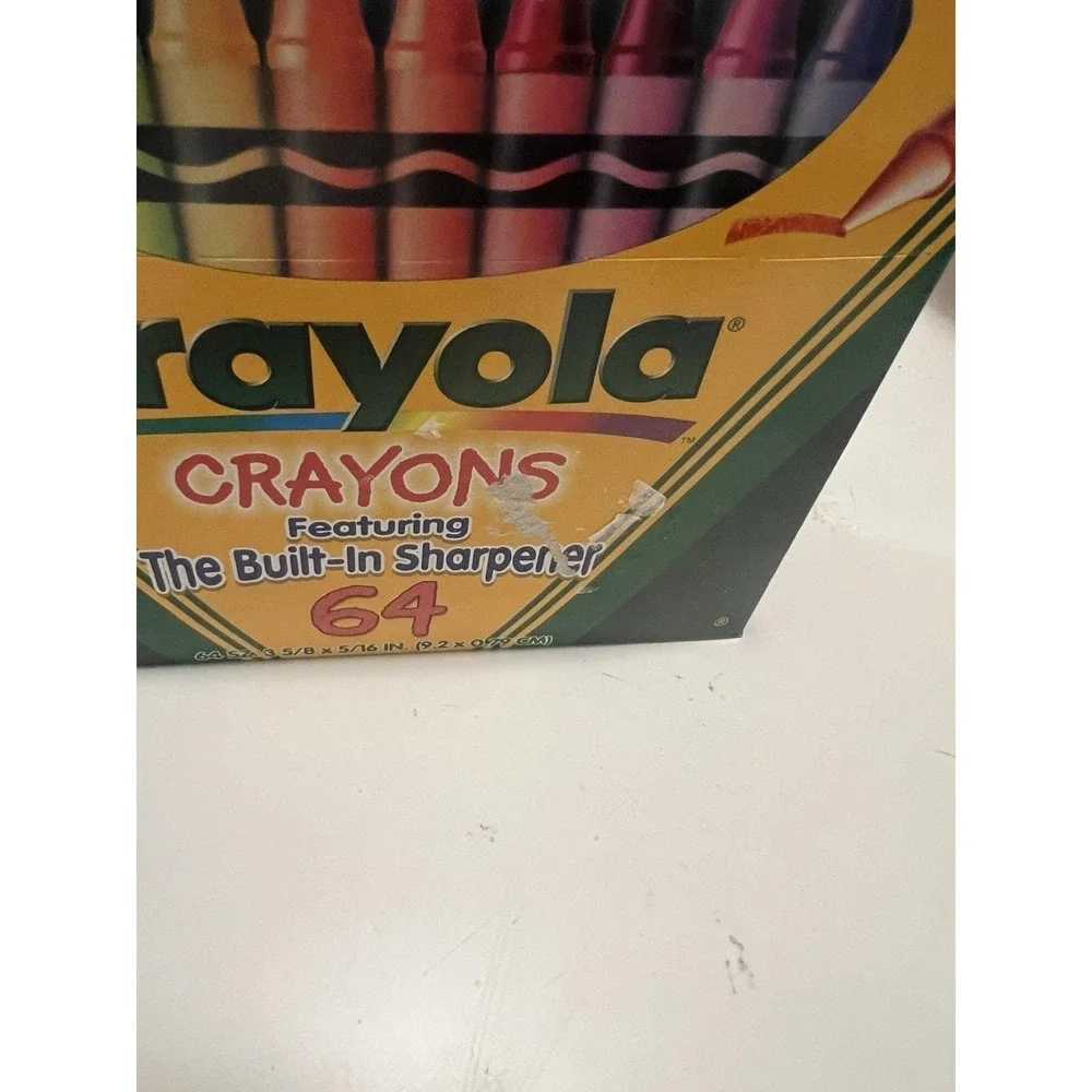 Crayola Crayons Vintage 1997 Box with  Sharpener - Binney & Smith New Lot Of (2)